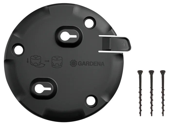 Placa De Ensamblaje De Aquaprecise De Gardena, Sobre El Suelo, Soporte Negro, Para El Sistema De Riego Acuaprecise 16022-20