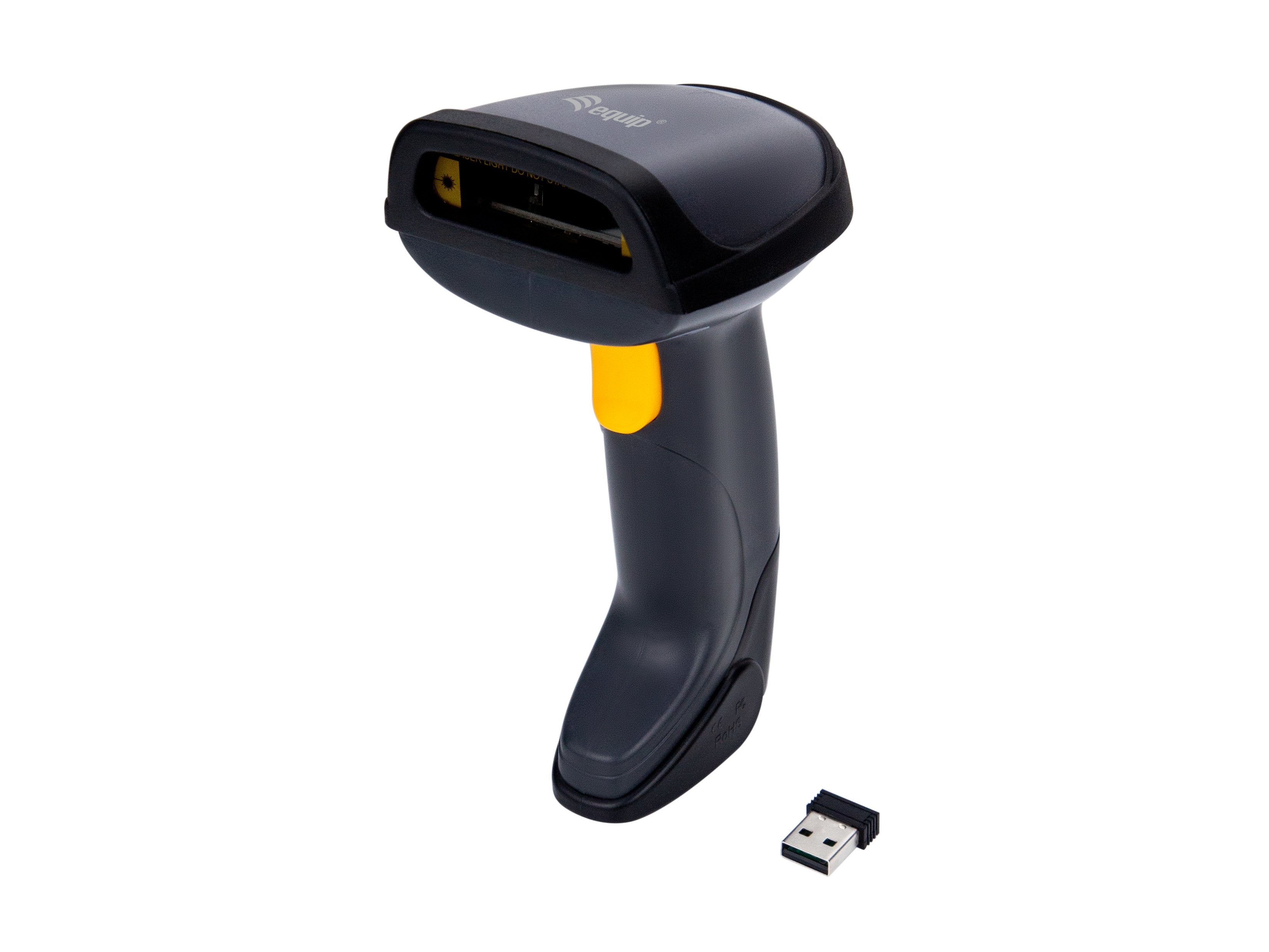 Equip Escáner Manual De Código De Barras Láser Inalámbrico Usb Negro
