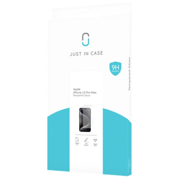 Protector Pantalla Cristal Templado Iphone 15 Pro Max Just In Case Compatible Con Iphone 15 Pro Max/ Cristal Templado/ Transparente