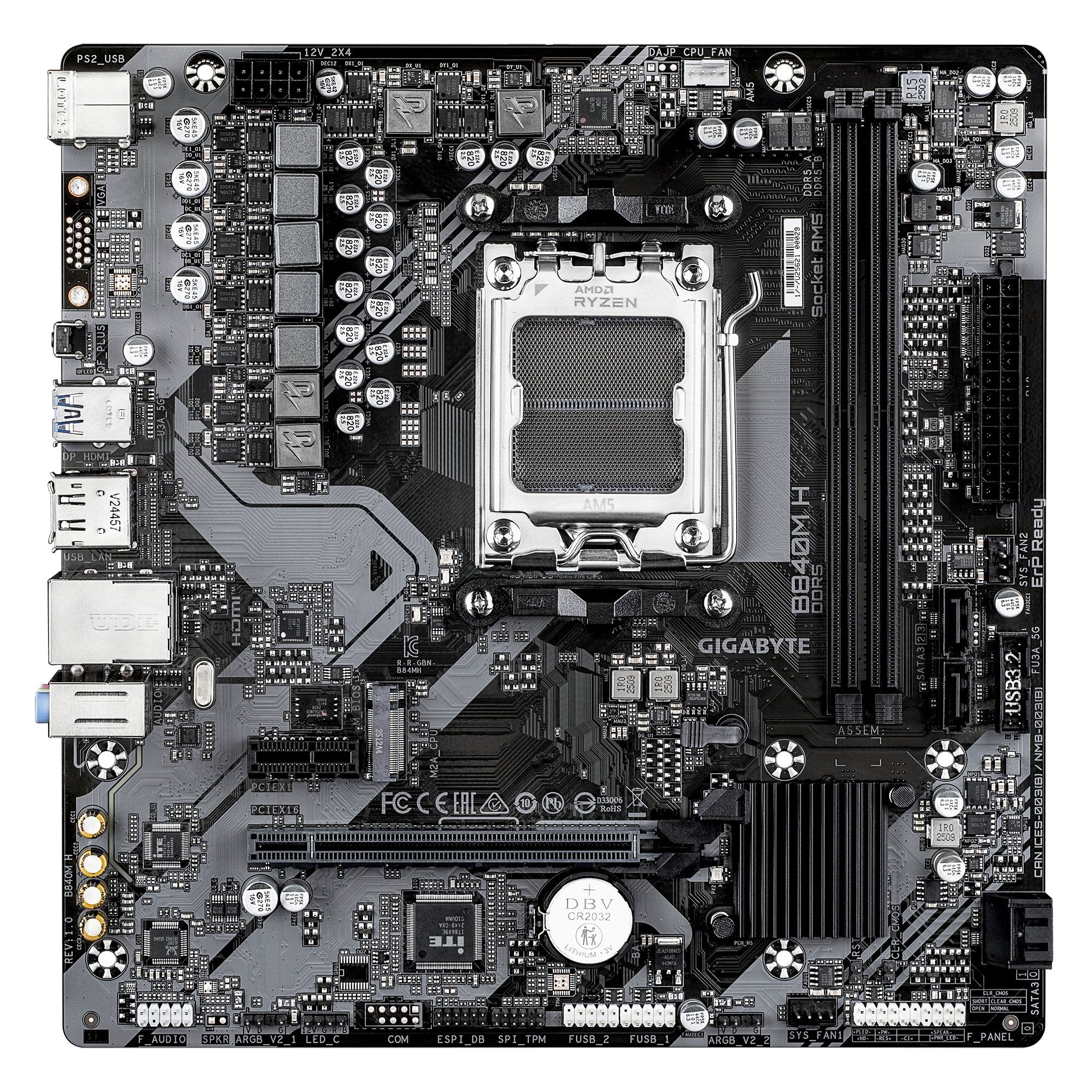 Gigabyte Mainboard B840m H - Micro Atx - Socket Am5 - Amd B840