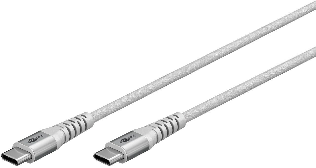 Cable Goobay Usb-C (St-St) 0,5m Verbindungscable Textilmantel Blanco