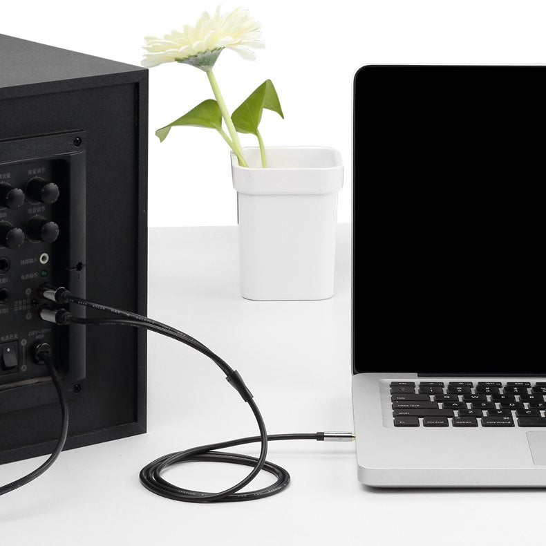 Cable Estéreo Vention Bcfbf Jack 3.5 Macho 2x Rca Macho 1m Negro