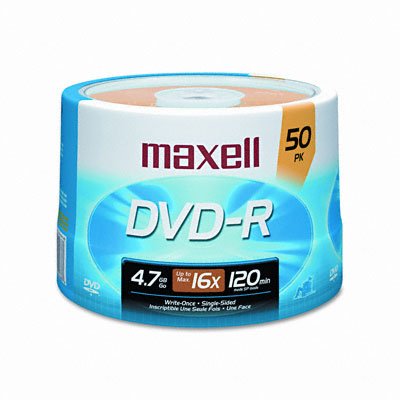 EAN 4902580504892 - Maxell DVD-R 4.7GB 16x Spindle 50pk 4,7 GB 50 pieza(s) imagen 1