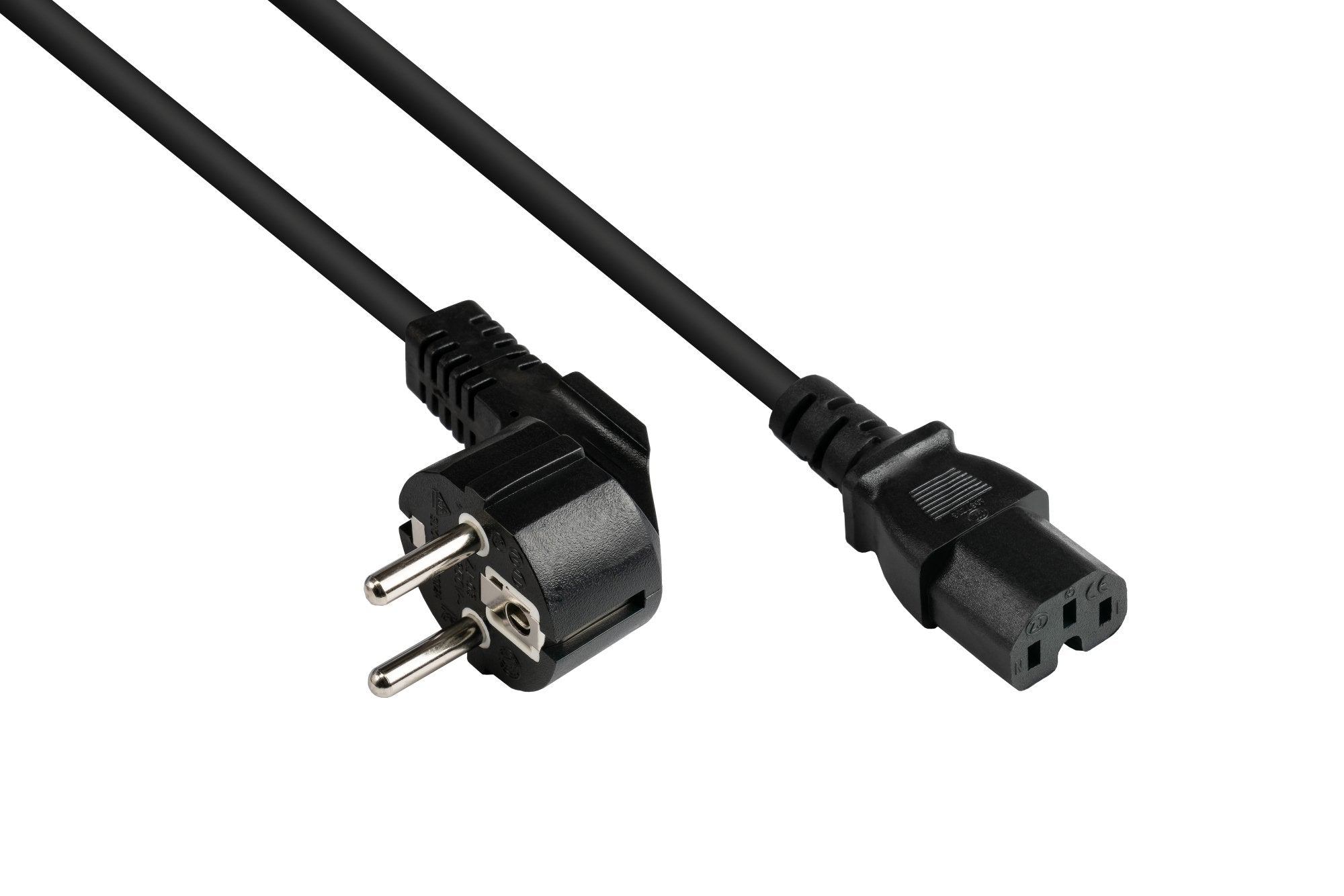 Good Connections Schutzkontakt-M. Gew. An C15 Negro 5m