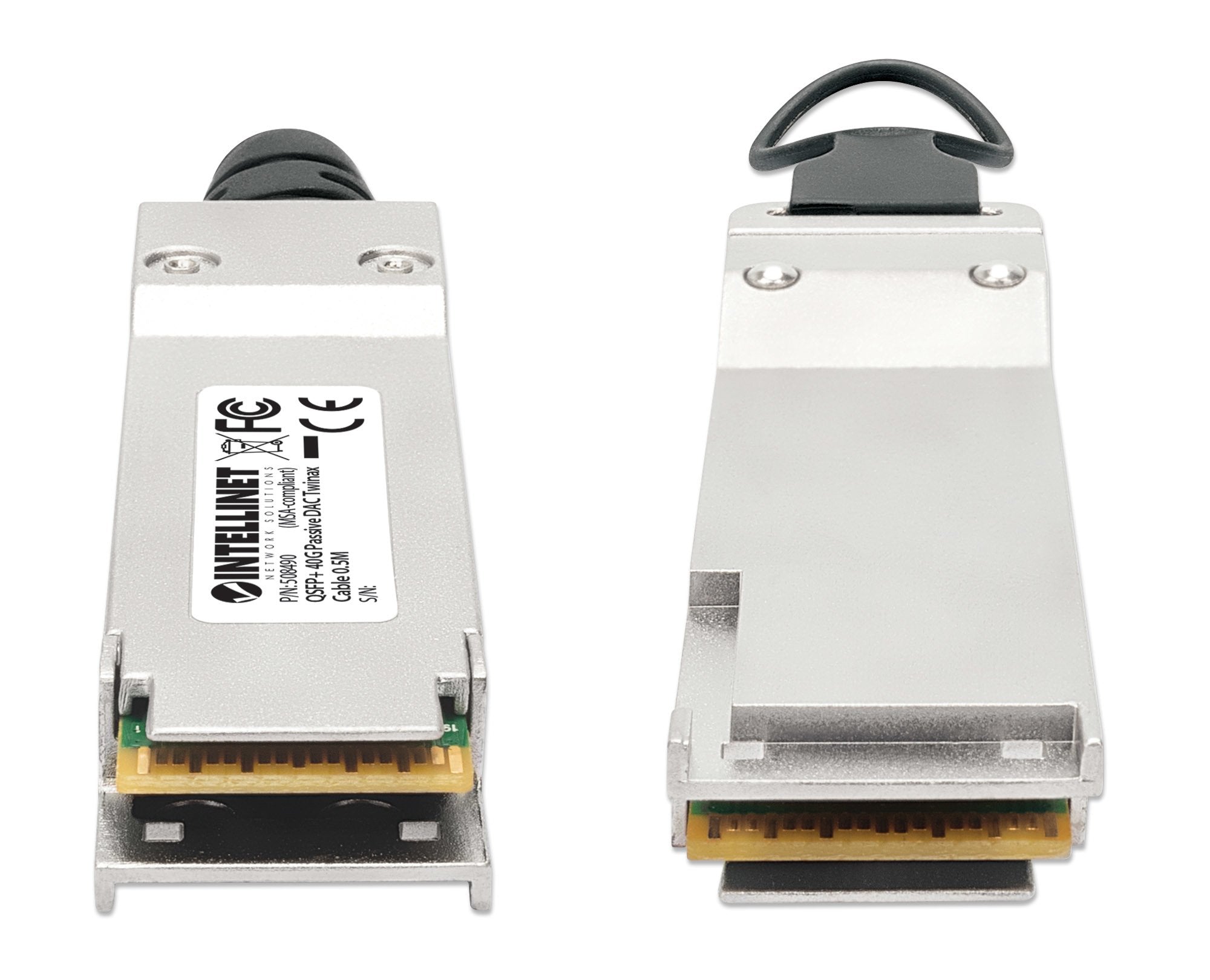 EAN 0766623508490 - Intellinet 508490 Cable de fibra óptica e InfiniBand 0,5 m QSFP+ Negro, Plata imagen 3