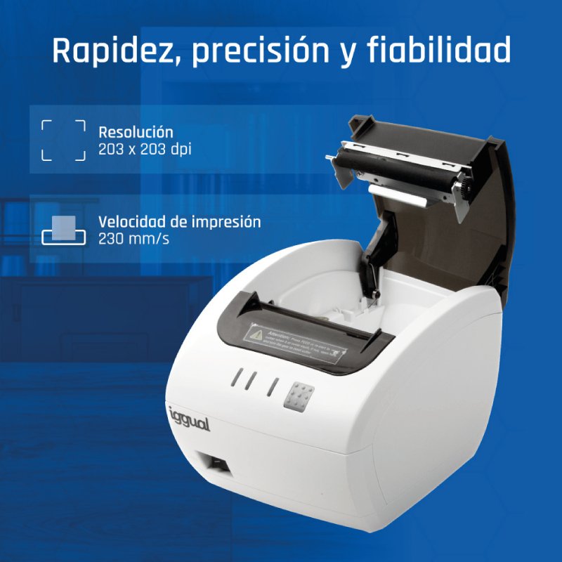 EAN 8435364320259 - iggual TP EASY 80W 203 x 203 DPI Alámbrico Térmico Impresora de recibos imagen 10