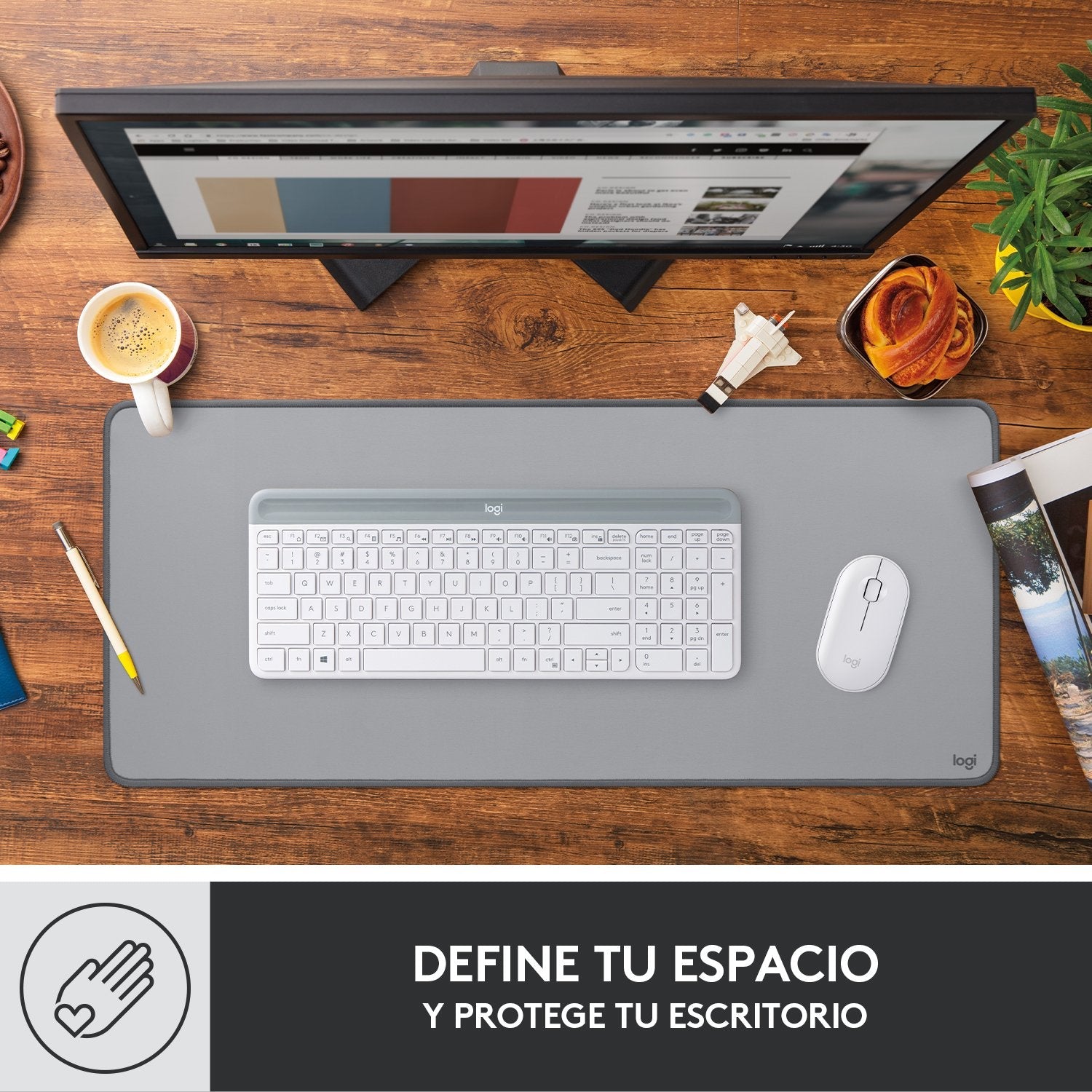Alfombrilla Logitech Studio Series Alfombrilla De Escritorio Gris