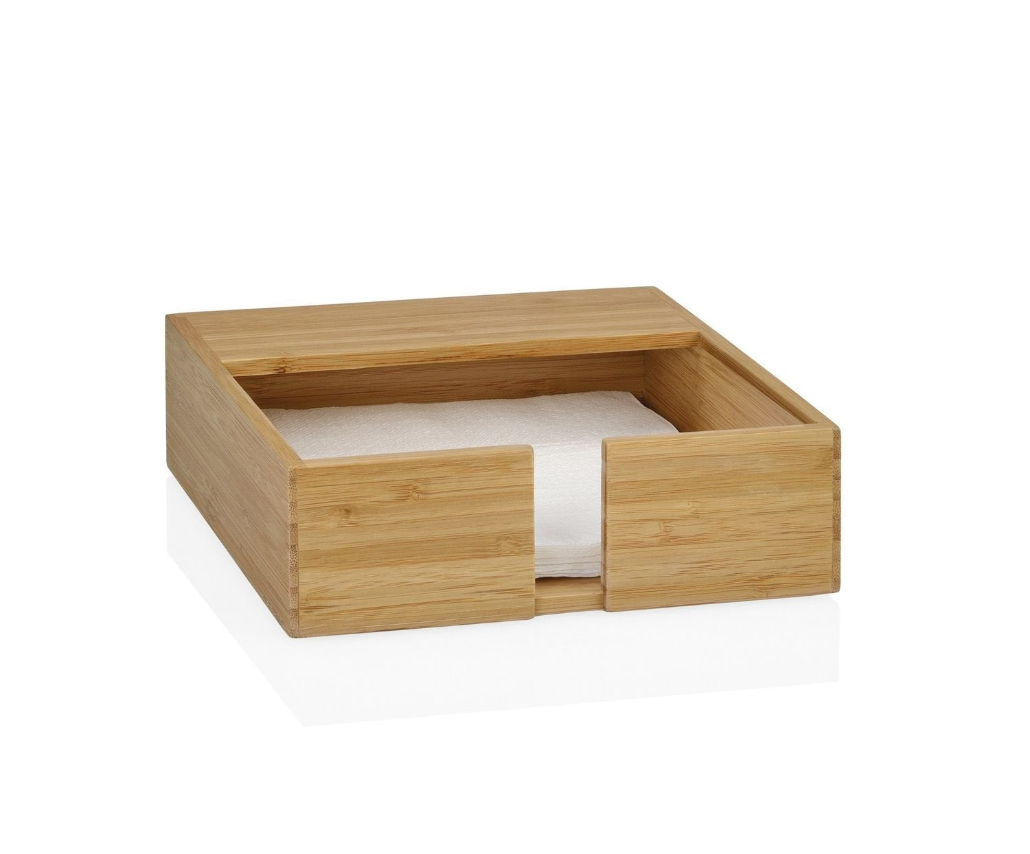 Servilletero De Bambu 17,5x17,5x5,5cm Ms69235 Andrea House