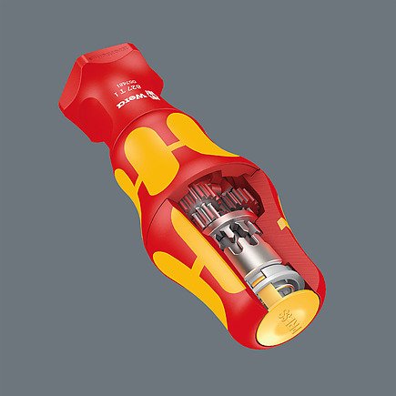 Wera Kraftform Kompakt Turbo I 1 Buscador De Herramientas, 16 Piezas, Llave De Vaso Rojo/Amarillo, 16 Piezas 5006640001