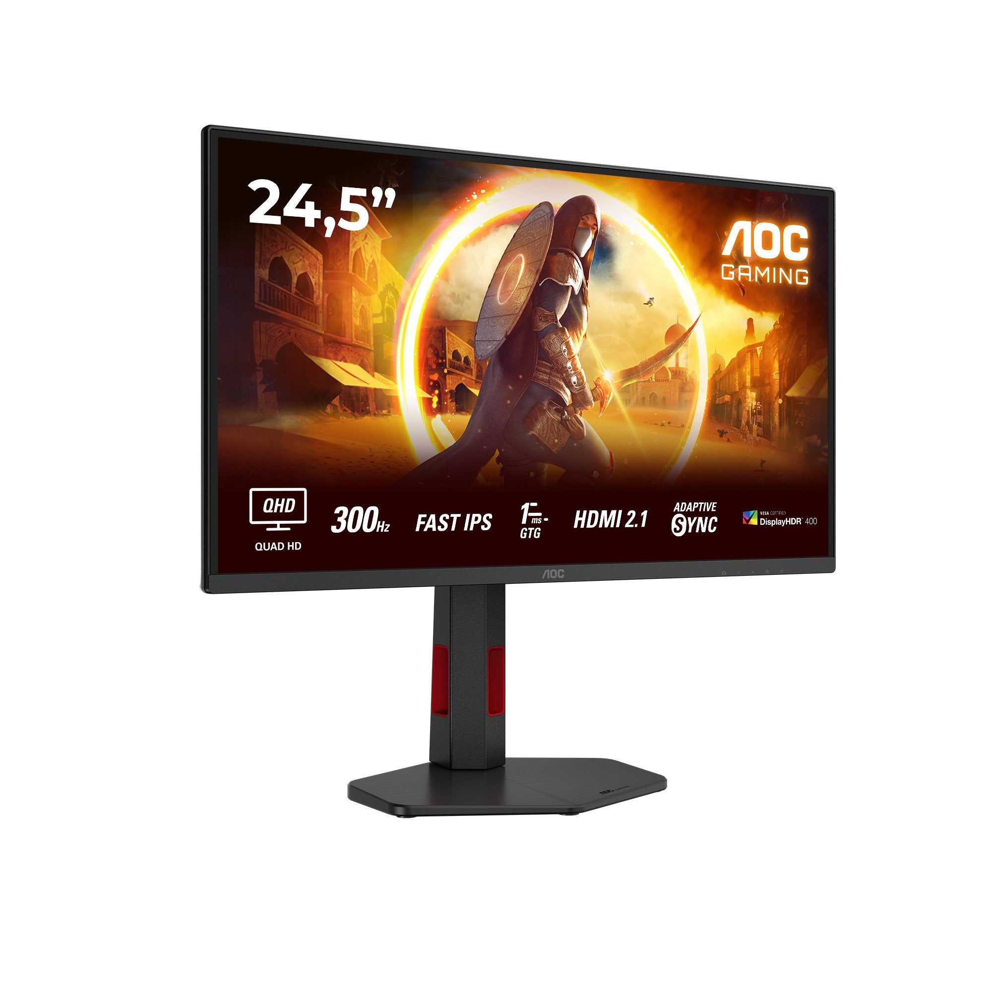 EAN 4038986142748 - AOC G4 Q25G4SR pantalla para PC 62,2 cm (24.5") 2560 x 1440 Pixeles Quad HD LED Negro, Rojo imagen 2