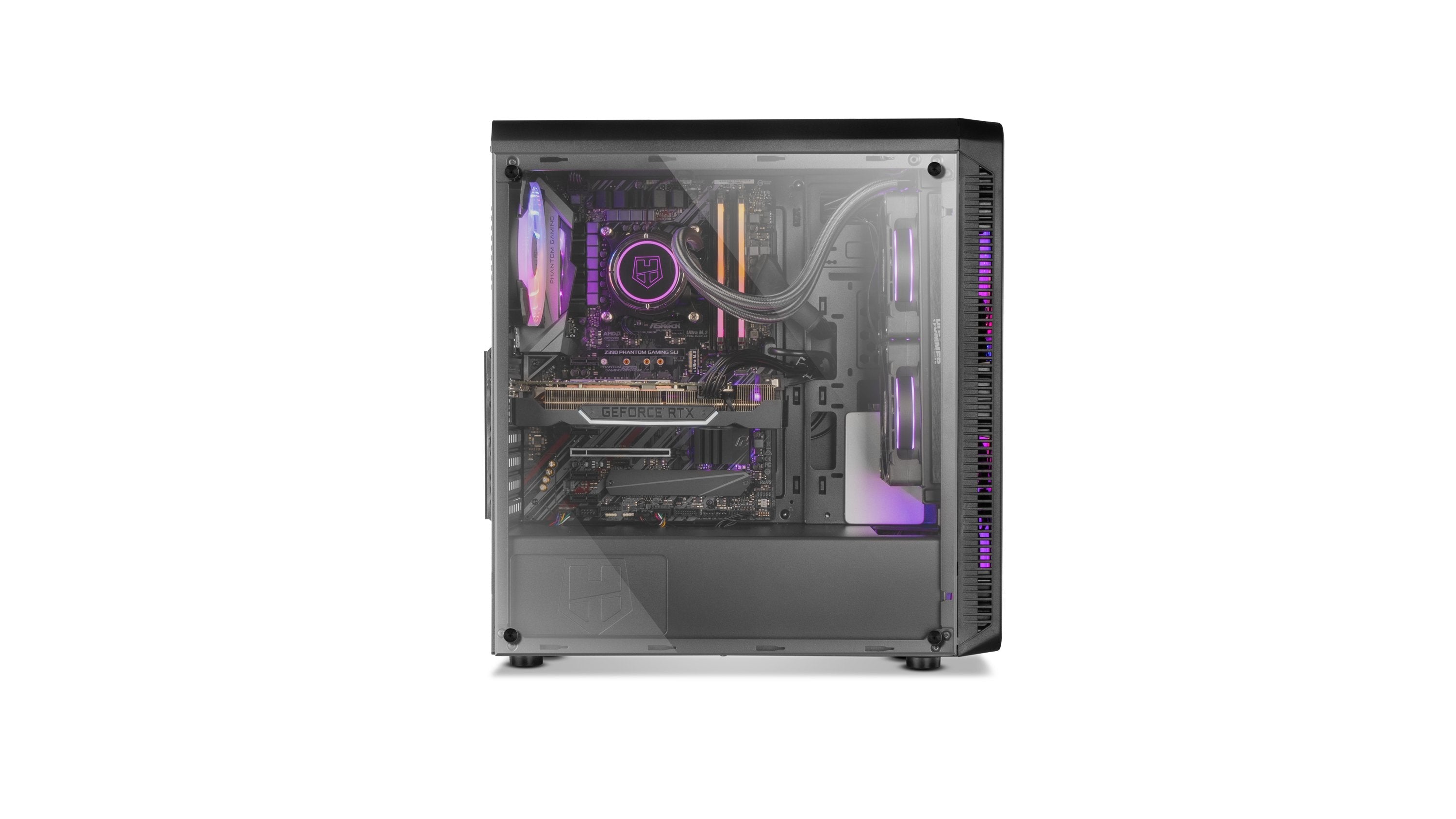 Caja Pc Nox Atx Hummer Tgm Rainbow 1xusb3.0 2xusb2.0 Negro Rgb