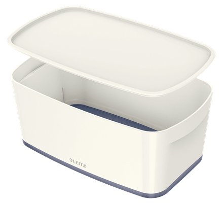 Leitz Caja Almacenamiento Mybox Wow Pequeña C/Tapa 318x128x191mm Gris/Blanco