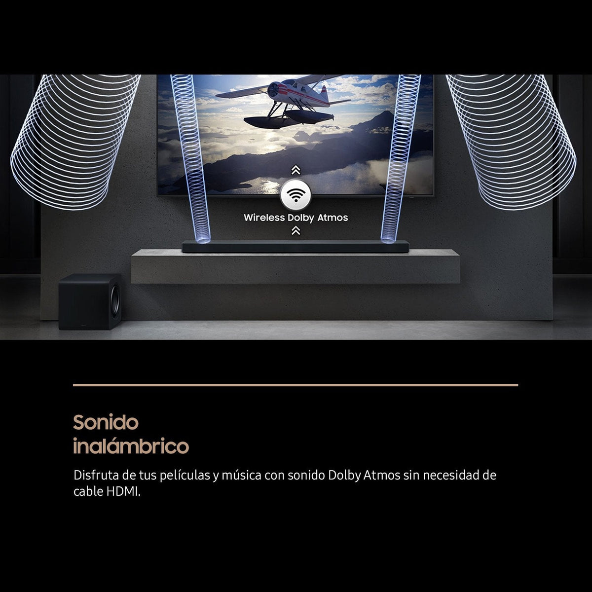 Barra De Sonido Samsung Hw Qs750f Zf Bluetooth 465w Con Subwoofer Y Dolby 5.1ch Wifi Negro