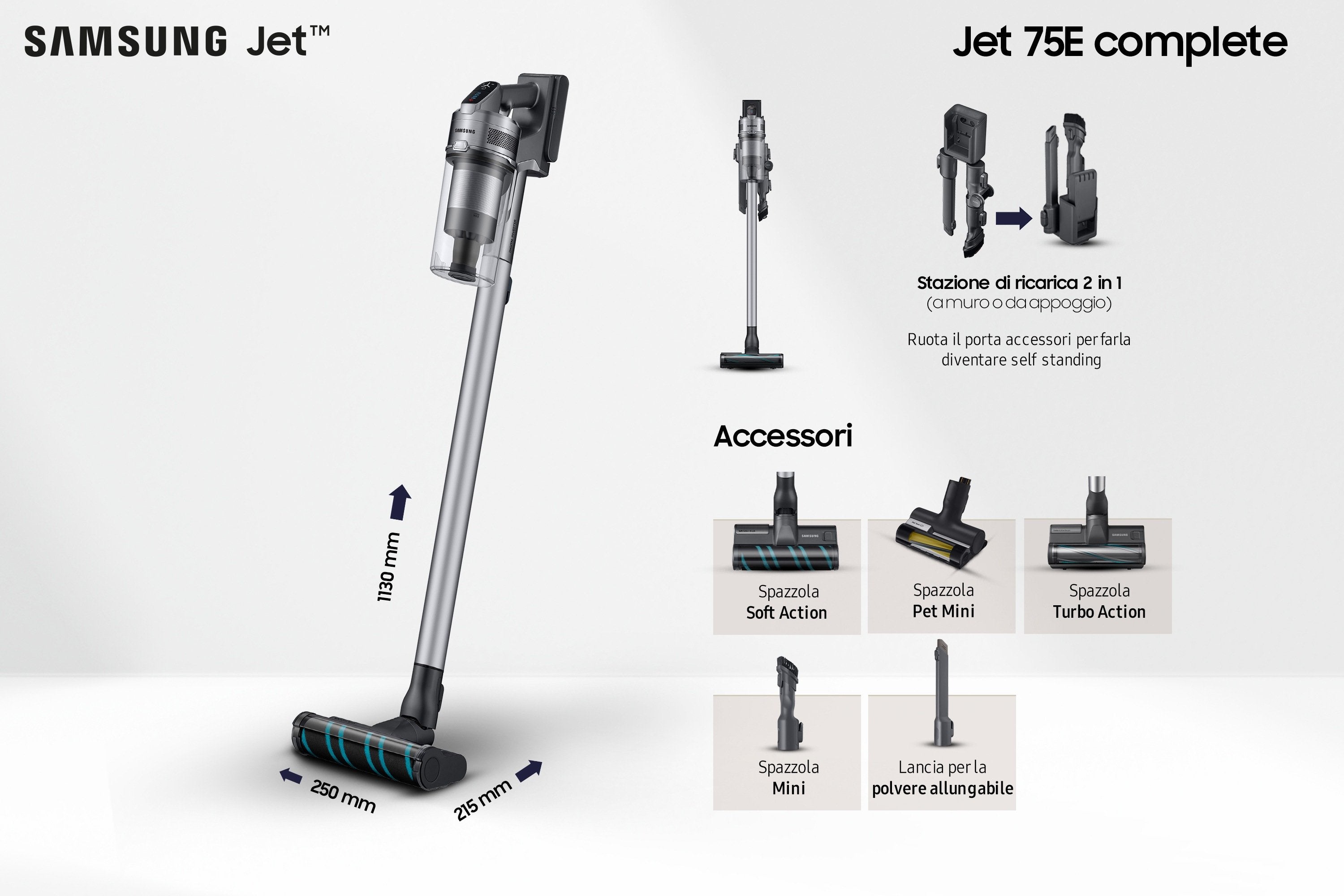 Aspiradora Vertical Samsung Vs20b75acr5/Wa