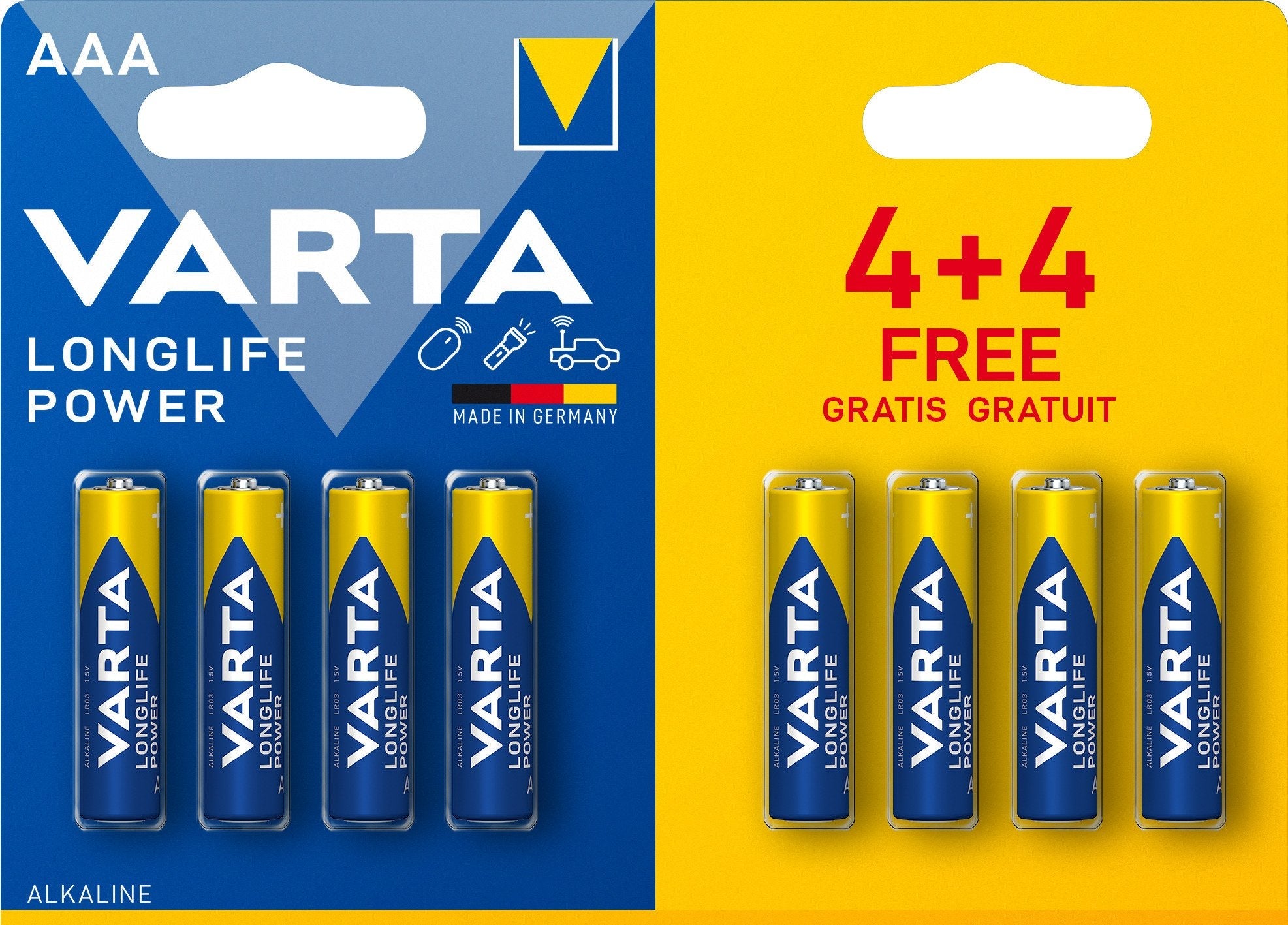 Pila Alcalina Longlife Power Lr03 Aaa (Blíster 4+4 Pilas)