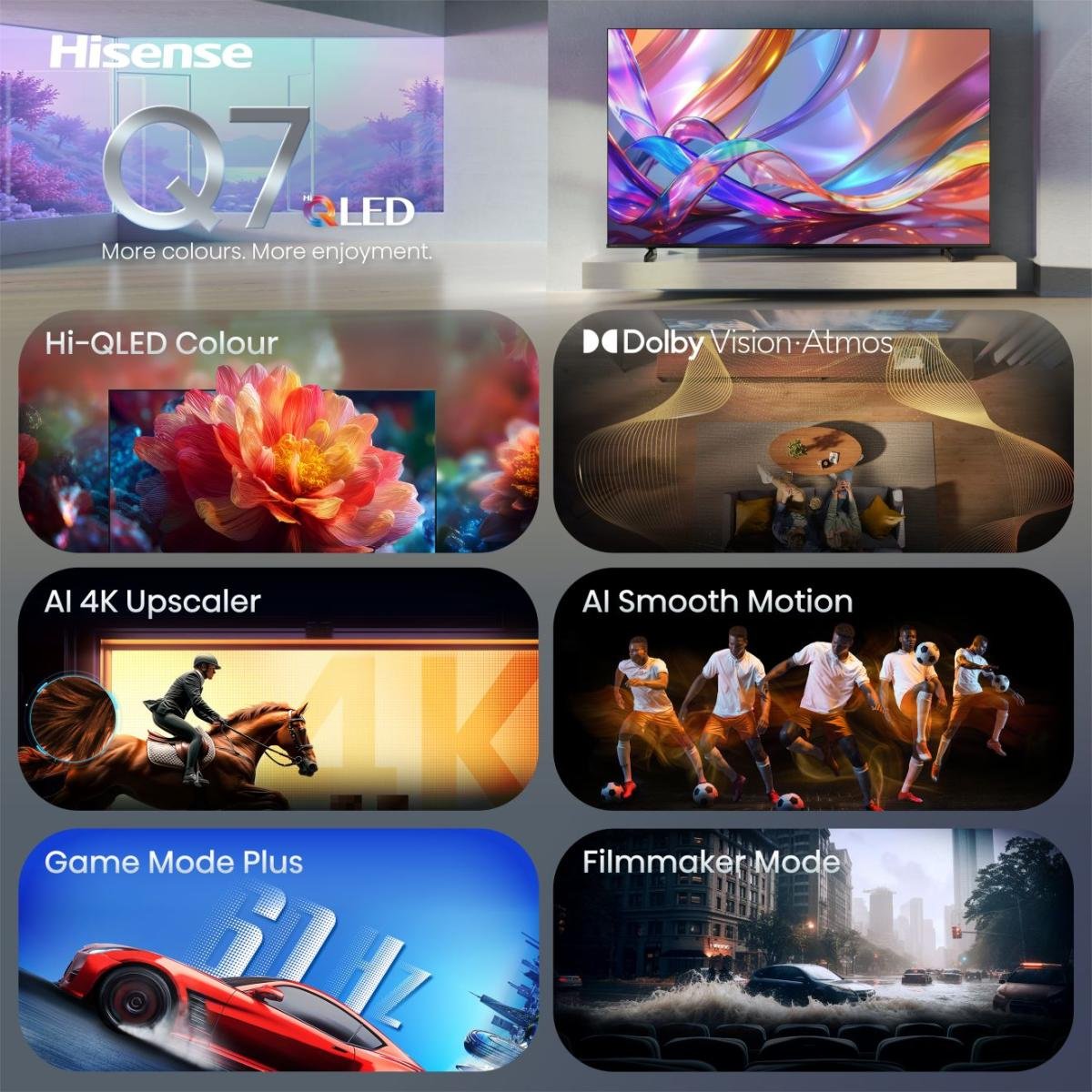 EAN 6942351431307 - Hisense 55Q7S 139,7 cm (55") 4K Ultra HD Smart TV Wifi Negro imagen 3