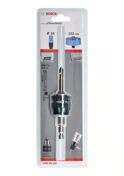Bosch Professional Power Change Plus Adaptador 8,7 Mm Negro, Incl. Taladro Hss-Co, Ø 7,15 Mm 2608594256