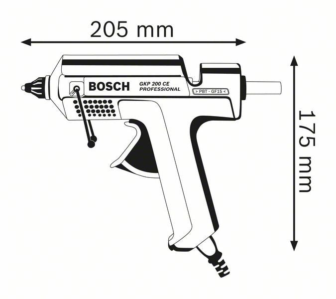 EAN 3165140058933 - Bosch GKP 200 CE Pistola de cola termofusible Azul 500 W imagen 2