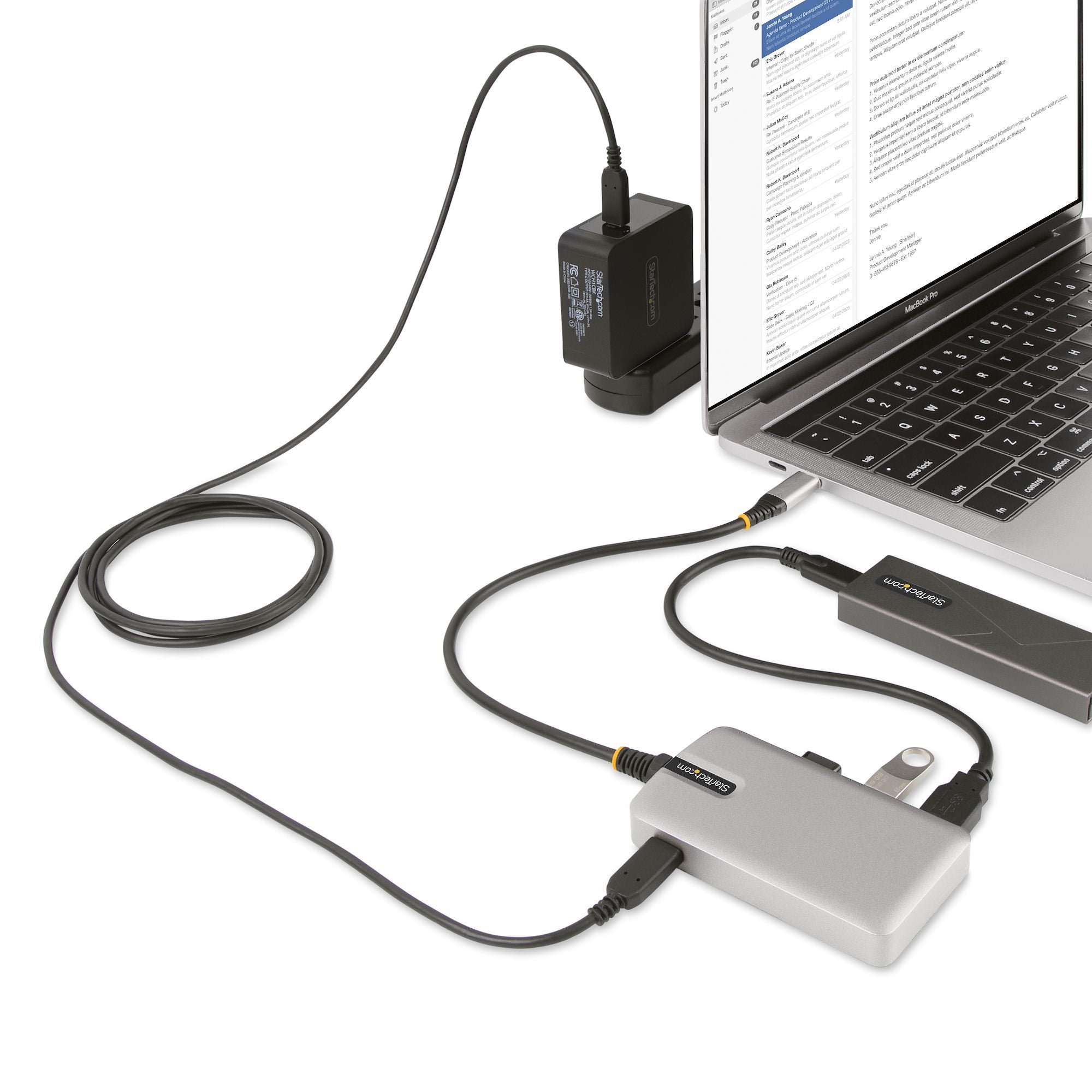 Startech.Com Hub Ladrón Usb-C De 4 Puertos Con Modo Alt De Dp Para Usb-C Y Salida De Vídeo De 4k 60hz - 3x Usb-A - 1x Usb Tipo C - Pd 100w - Usb 3.2 10gbps - Cable 30cm - Portátil