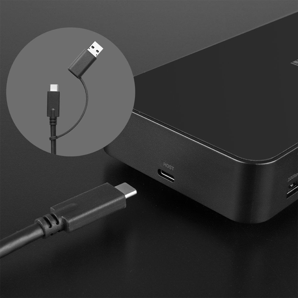 Lindy Dst-Pro Universal Acoplamiento Usb 3.2 Gen 2 (3.1 Gen 2) Type-C Negro