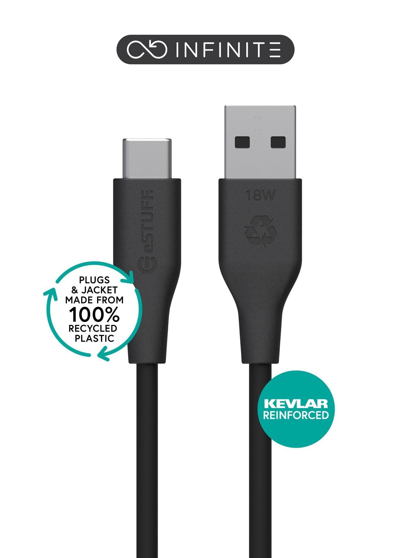 EAN 5715328134713 - eSTUFF ES605180 cable USB USB 2.0 1 m USB C USB A 60 W Negro imagen 1