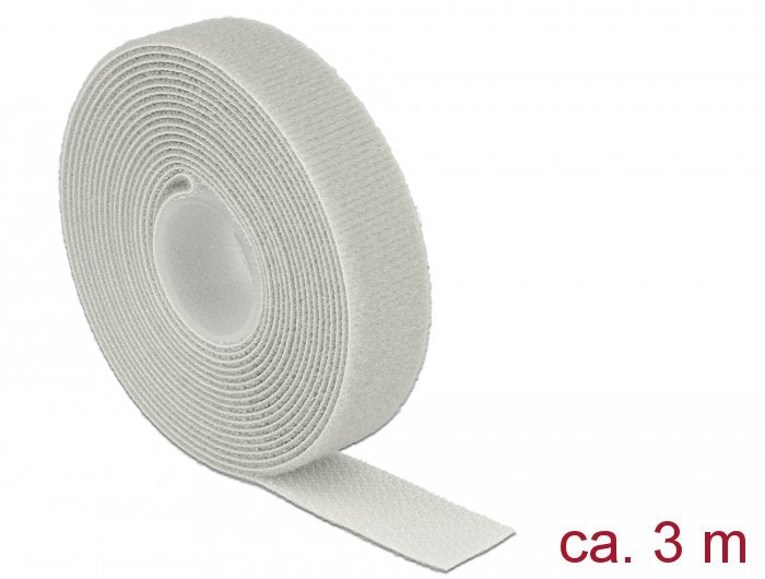 Delock 18279 Velcro Gris 1 Pieza(S), Atacables  Gris, Gris, 20 Mm, 3 M, 1 Pieza(S), Bolsa De Plástico