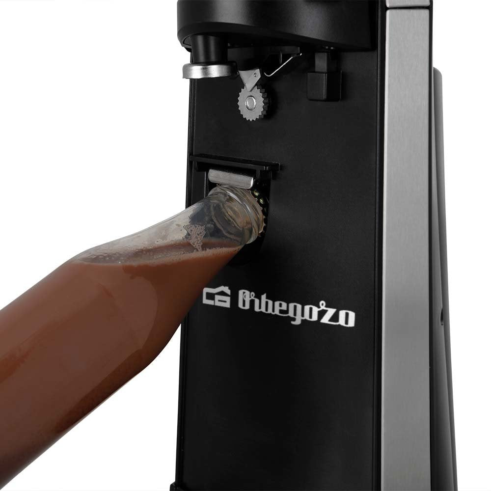 Orbegozo Cu 6500 Abrelatas Electrico 3 En 1 - Practico Y Funcional - Cuchilla De Acero Inoxidable - Potencia 60w -