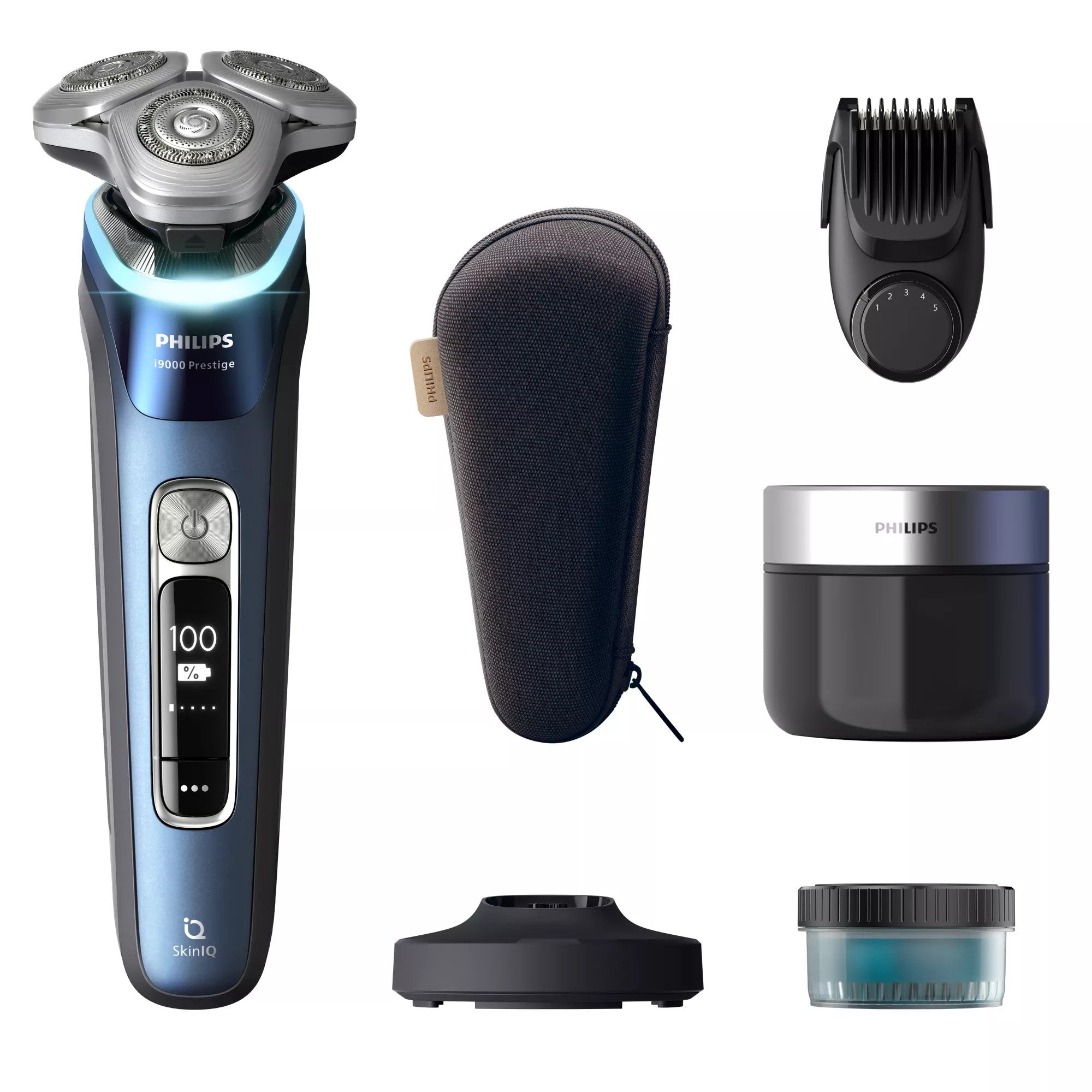 EAN 8720689030120 - Philips XP9201/33 afeitadora Máquina de afeitar de rotación Recortadora Azul imagen 1
