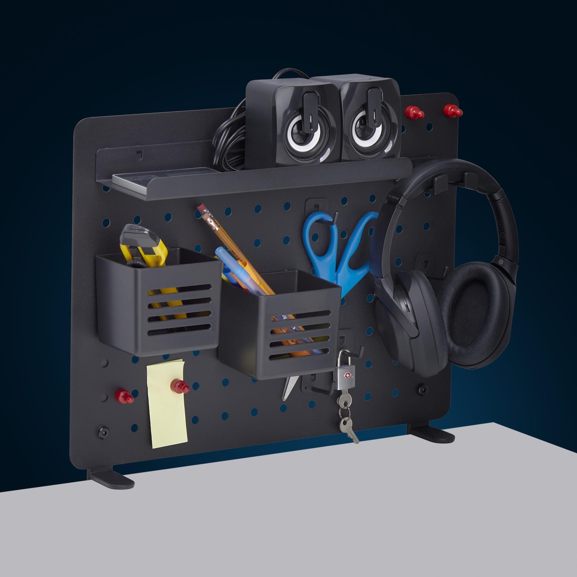 Tablero Perforado De Sobremesa Con Abrazadera - Organizador