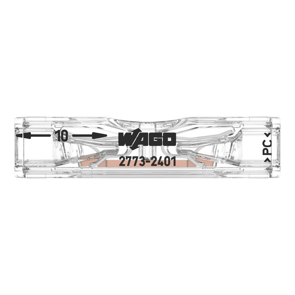 Wago 2773-2401 Durchgangsverbinder Zum Stecken Max.4qmm 2leiter Transparent