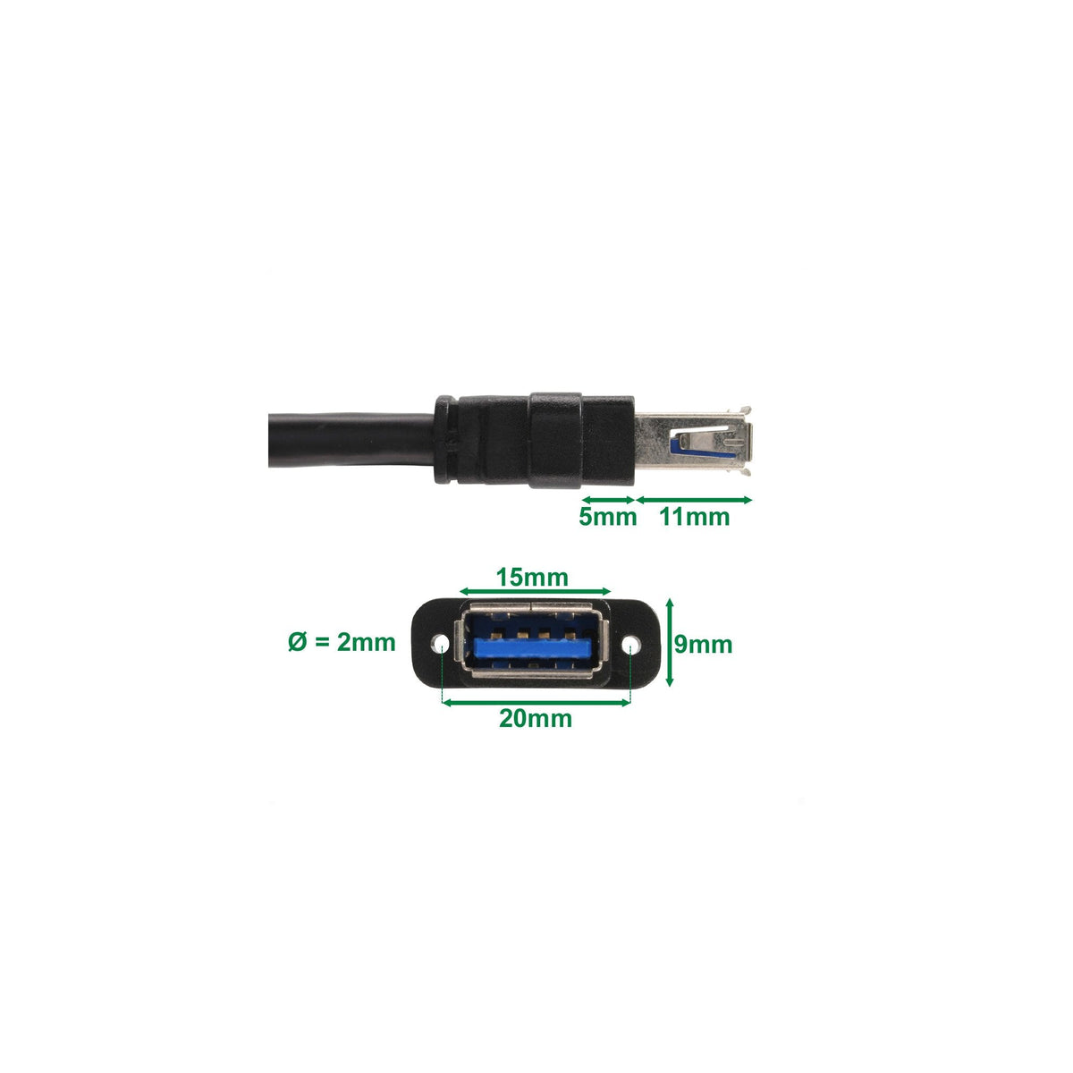 Tarjeta Mini-Pcie Inline 2x Usb 3.0