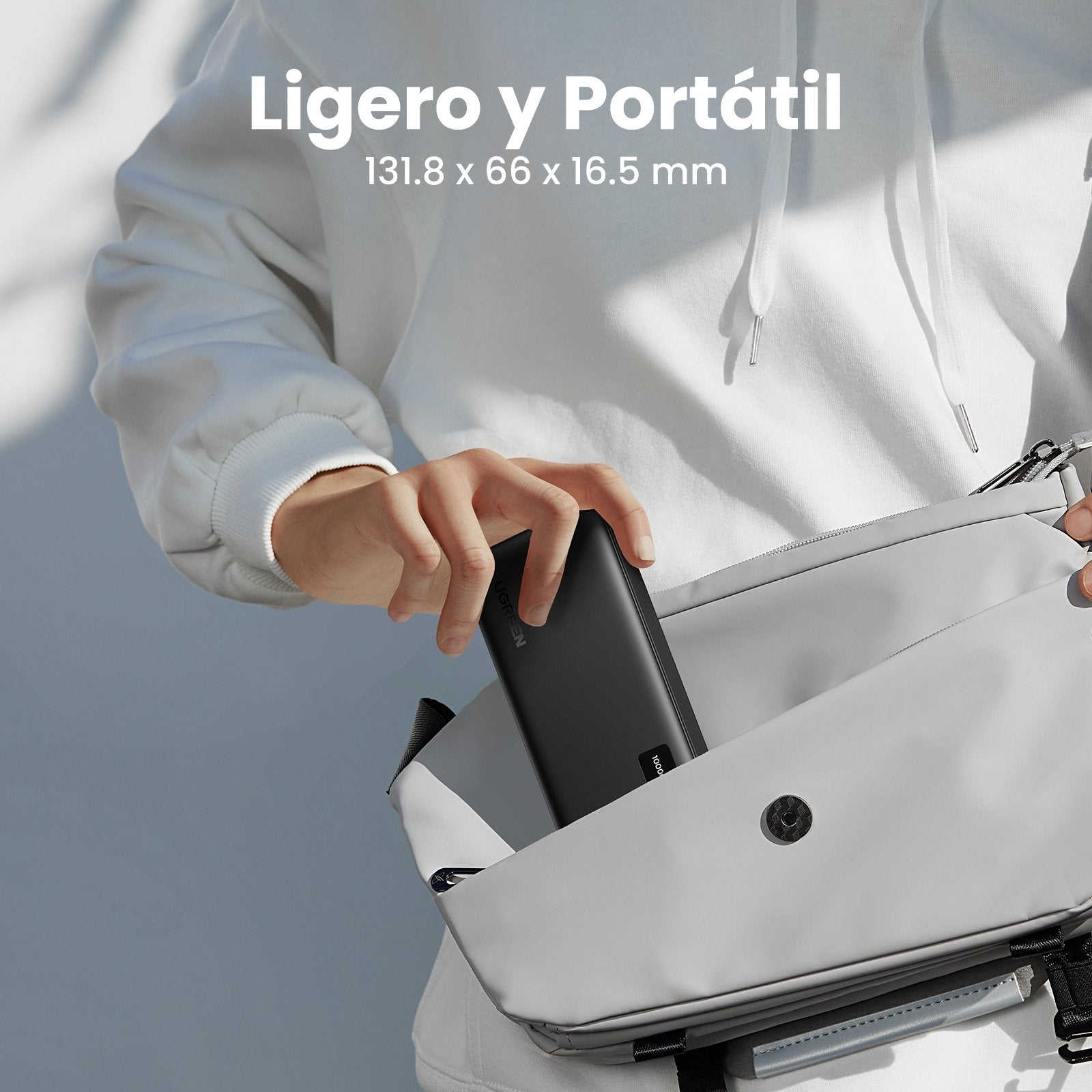 Ugreen 25742 Batería Externa Ión De Litio 10000 Mah Negro