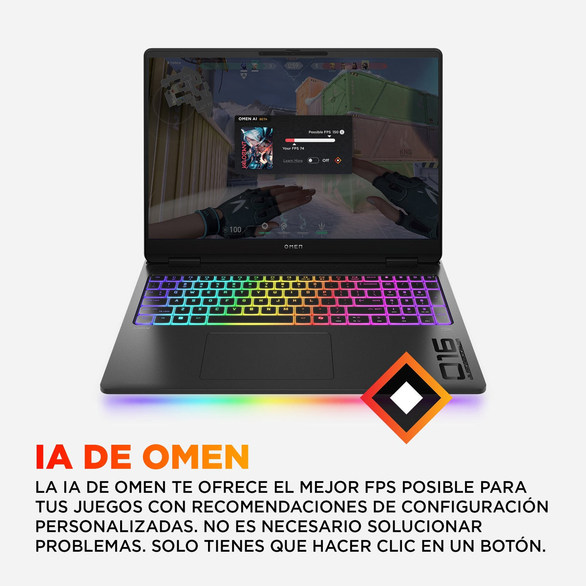 Portátil Gaming Hp Omen Max 16 Ak0004ns Copilot+ Pc 16" Wqxga Amd Ryzen Ai 9 Hx 375 55 Tops 32gb Ram 1tb Ssd Geforce Rtx 5080 W11 Home