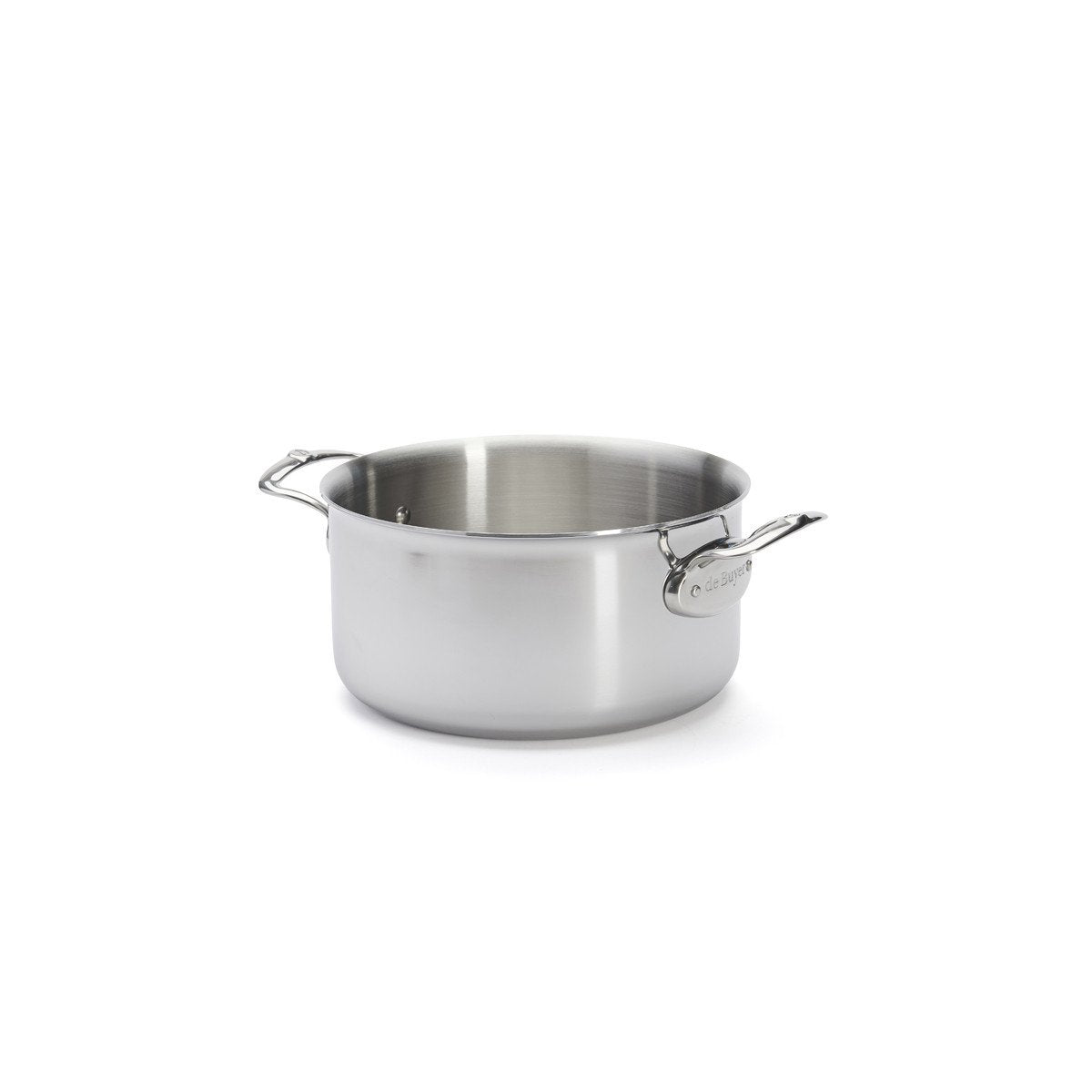 De Buyer Affinity Saucepot Stainless Steel With Lid 24 Cm