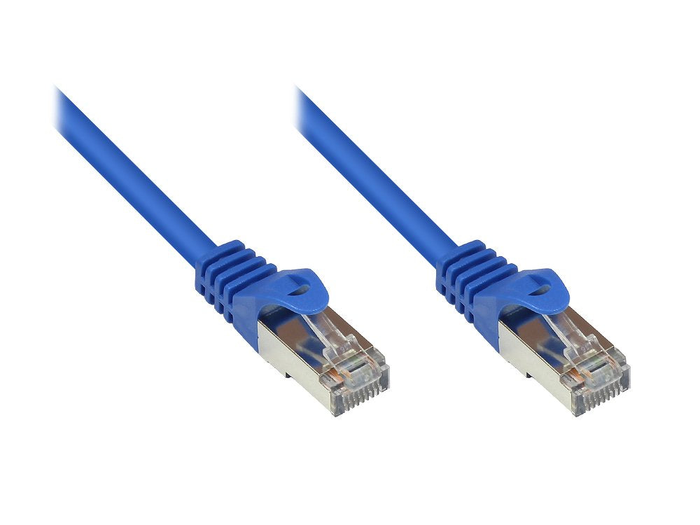 Rns® Cable De Red Mit Rastnasenschutz, Cat. 5e, Sf Utp, Pvc, 100mhz, Blau, 0,15m, Good Connections®