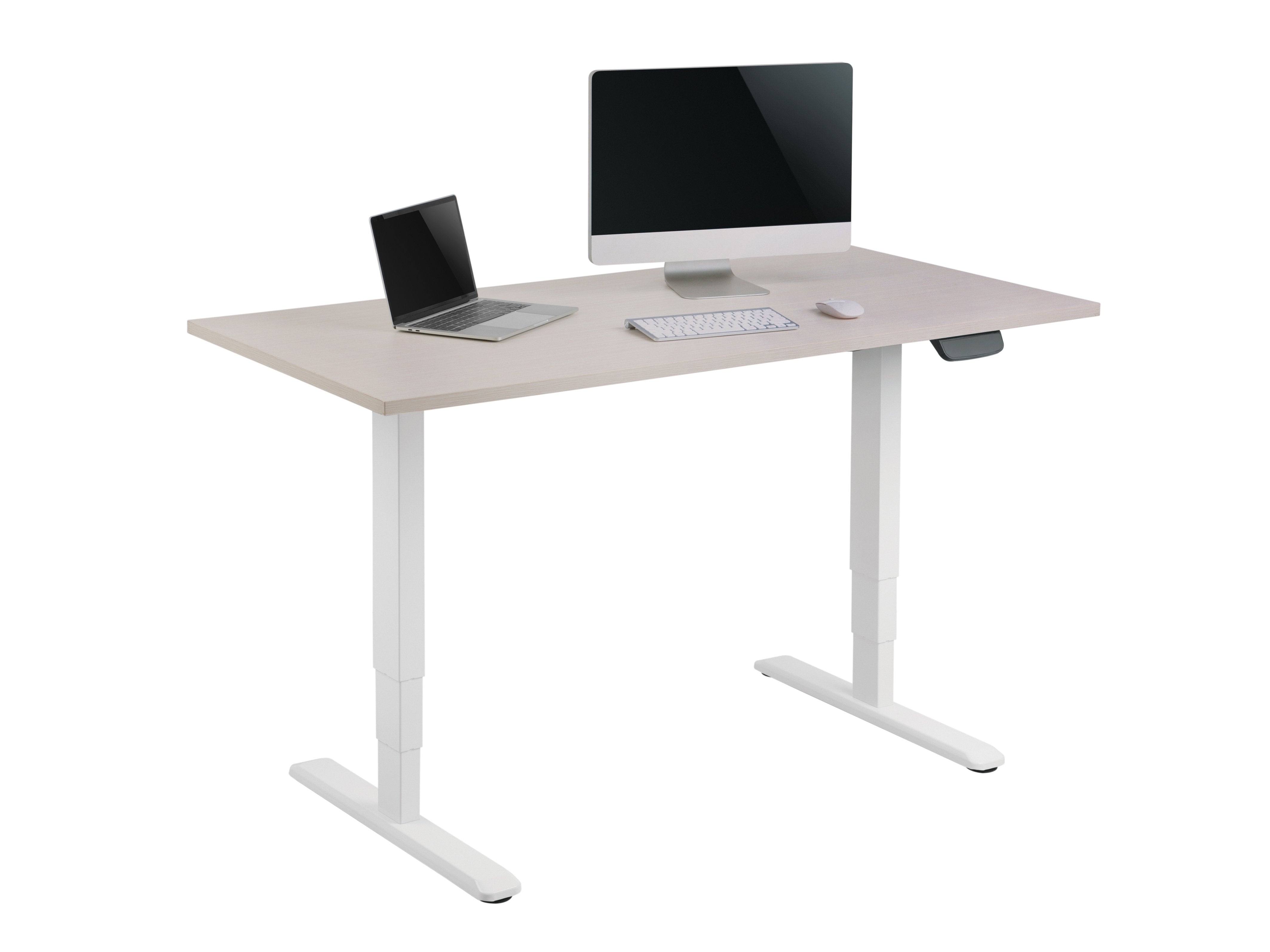 Mesa Electrica Ergonomica Altura Regulable Motor Dual  Sin Tablero Color Estructura Blanca Control Tactil Altura Desde 620mm-1280mm