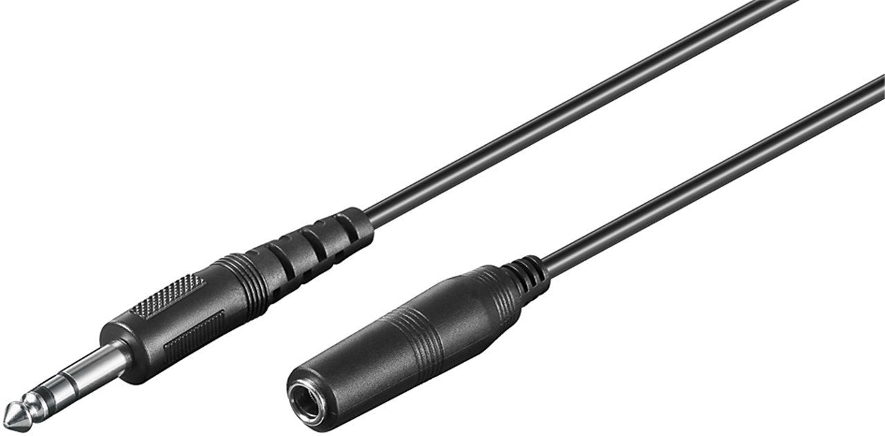 6.35mm Jack Extension Cable, 5 M - Pawl 6.35mm  Plug (3-Pin,
