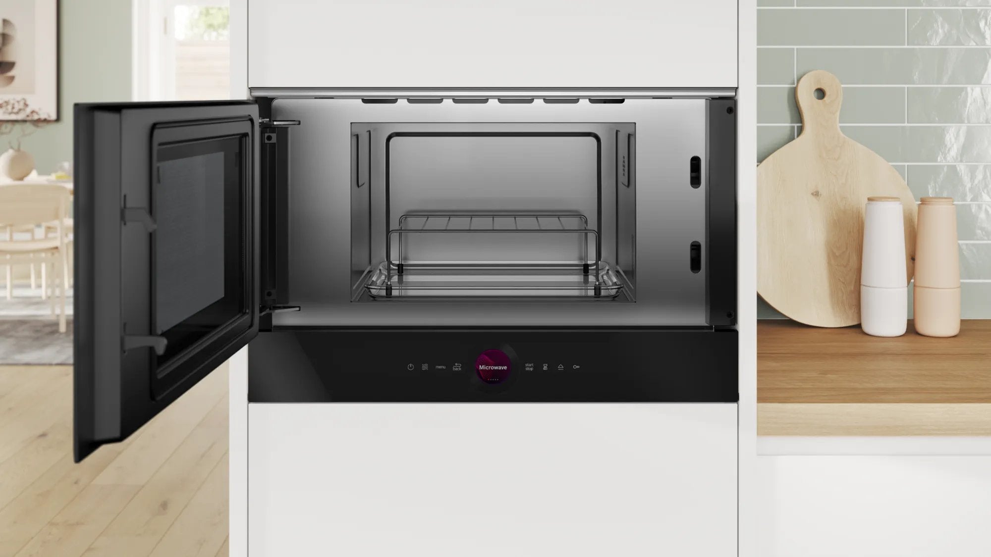 Microondas Bosch Home Bel7321b1 Serie 8, Negro, Con Función Grill Bel7321b1