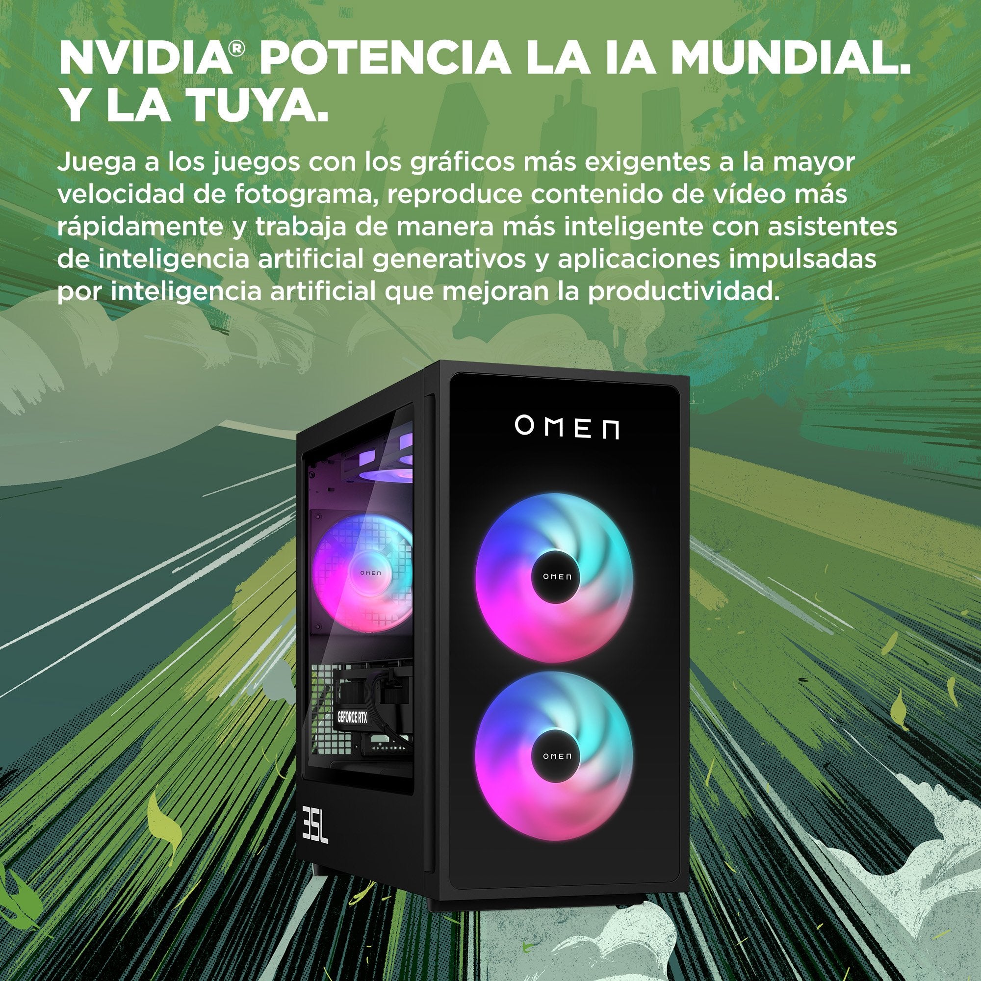 EAN 199764264350 - HP OMEN 35L Gaming Desktop GT16-0118ns PC Intel Core Ultra 5 225F 32 GB DDR5-SDRAM NVIDIA GeForce RTX 5060 imagen 5