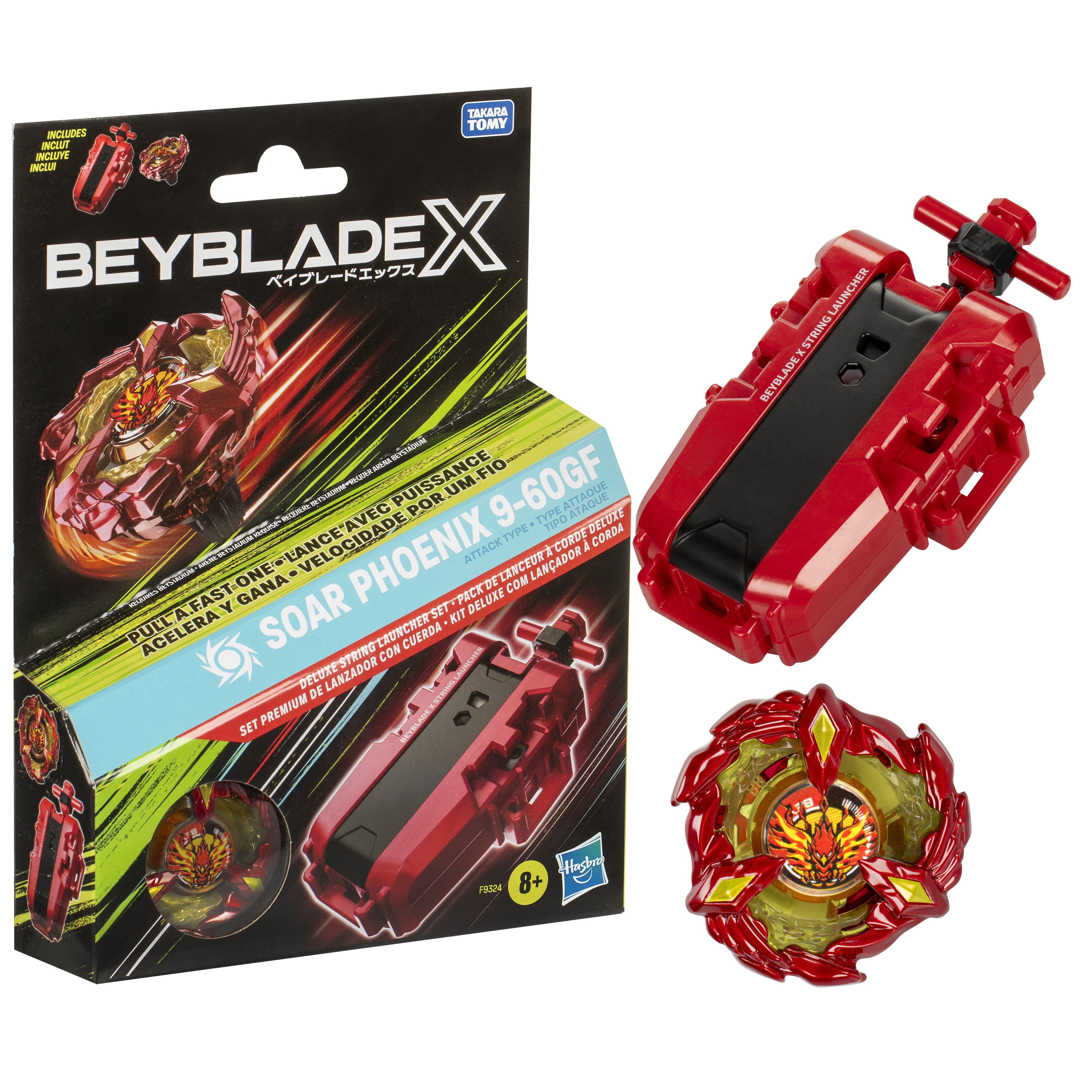 Hasbro Beyblade X Soar Phoenix Deluxe String Starter Set, Juego De Habilidad F9324eu4