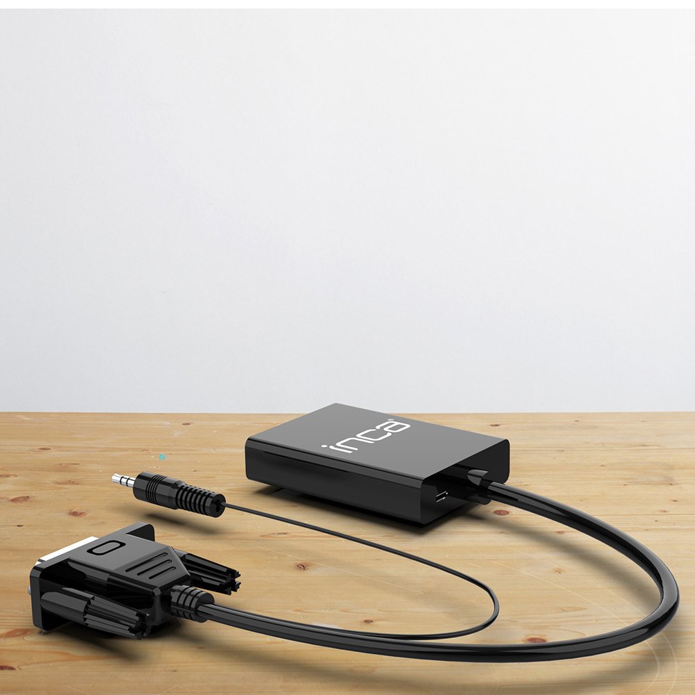Inca Adaptador Ivth-02 Vga + Usb-A + Audio > Hdmi 0.2m Retail