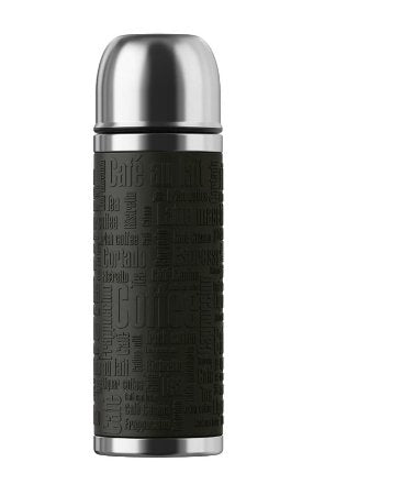 Emsa Senator Sleeve, Negro, 1,0 L Isolierflaschen, Edelstahl, 10 X 10 X 30 Cm