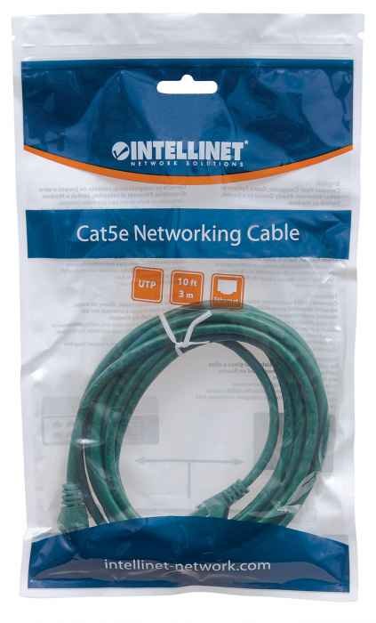 Intellinet Cat5e, Utp, 3m Cable De Red Verde U/Utp (Utp)