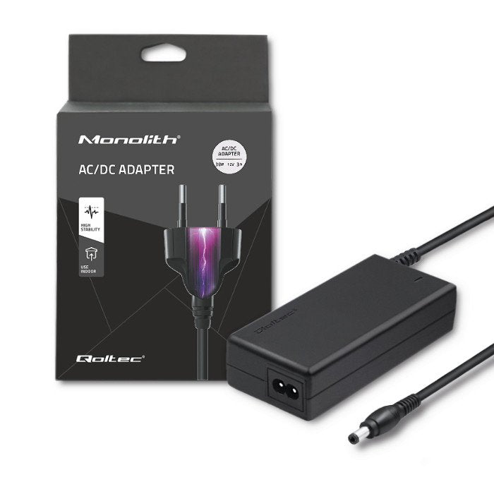 EAN 5901878507699 - Qoltec 50769 adaptador e inversor de corriente Interior 36 W Negro imagen 1