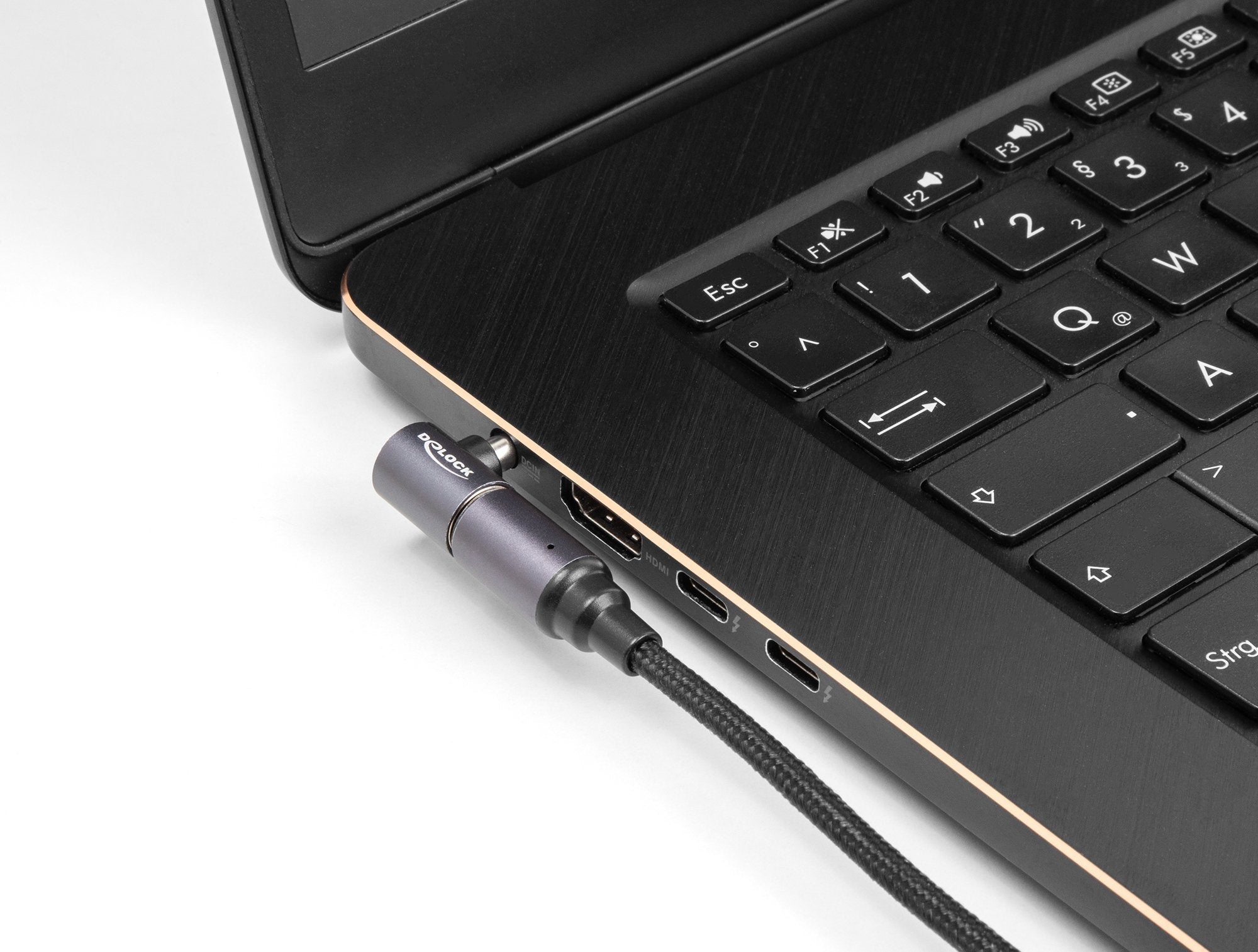 Delock 80781 Cable De Carga Para Portátil Usb Type-C Hembra A Conector Magnético De 8 Pines, 15 Cm.