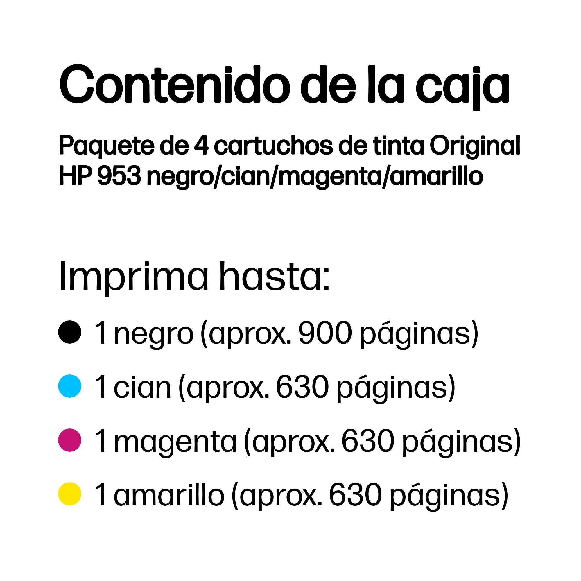 EAN 0195122352196 - HP 953 4-Pack CMYK(4) Original Ink Cartridge Combo cartucho de tinta 4 pieza(s) Rendimiento estándar Negr imagen 3