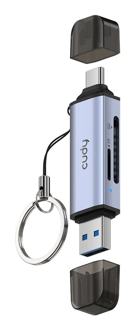 EAN 6971690794873 - Cudy lector de tarjeta USB 2.0 Type-A/Type-C Gris, Plata imagen 3