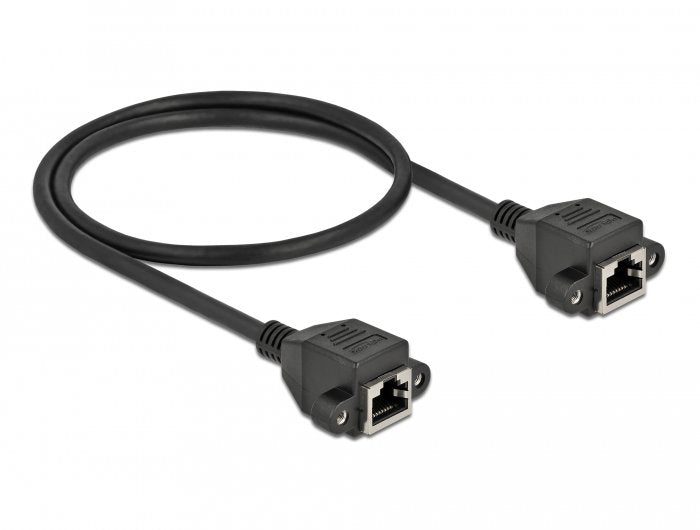 Cable Delock 87008 De Red Negro 0,5 M Cat6a S/Ftp (S-Stp)