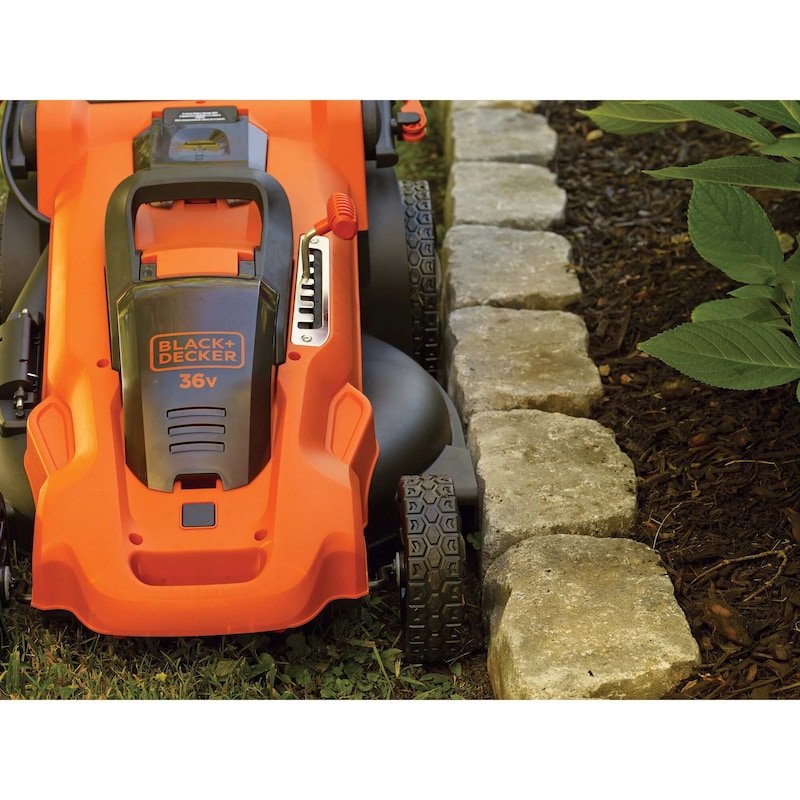 Cortacésped Inalámbrico Black+Decker Clma4825l2, 36 Voltios Naranja/Negro, 2 Baterías De Iones De Litio De 2,5 Ah Clma4825l2-Qw