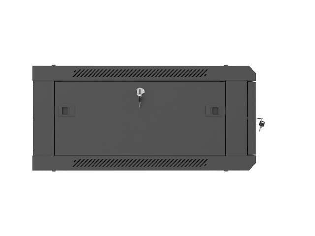 Lanberg Rack Cabinet 19in Wall-Mount 4u 600x600 Flat Pack With Metal Door Black